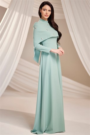 Aria Tesettür Abiye Mint