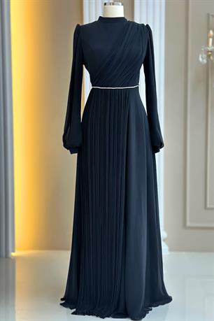 Arin Tesettür Abiye Siyah