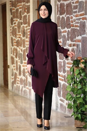 Arya Tesettür Tunik Mürdüm