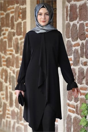 Arya Tesettür Tunik Siyah