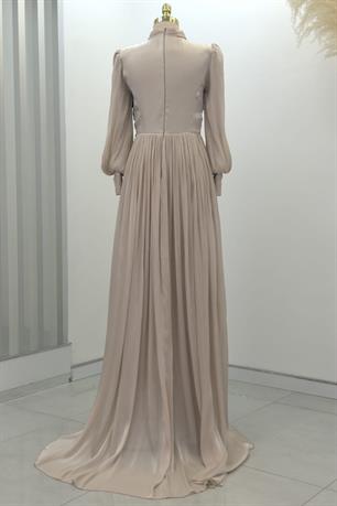 Astoria Tesettür Abiye Bej