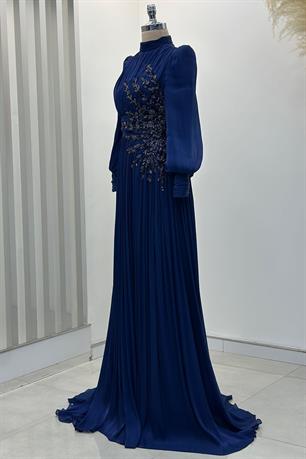 Astoria Tesettür Abiye Lacivert