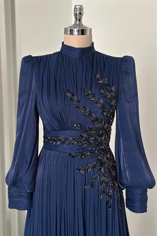 Astoria Tesettür Abiye Lacivert