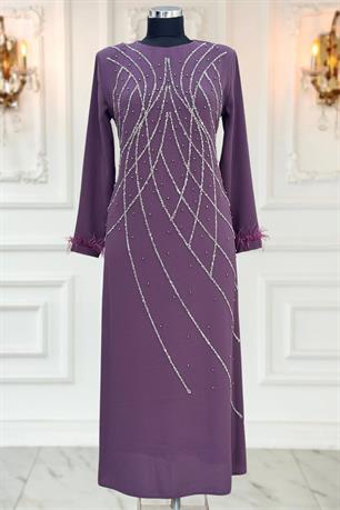 Asude Tesettür Abiye Gül Kurusu