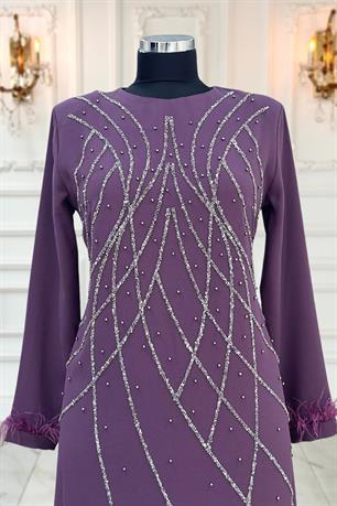 Asude Tesettür Abiye Gül Kurusu