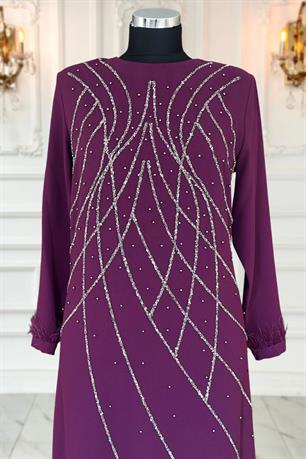 Asude Tesettür Abiye Mürdüm