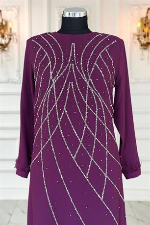 Asude Tesettür Abiye Mürdüm