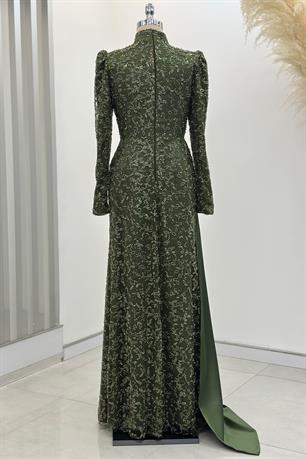 Aura Tesettür Abiye Haki