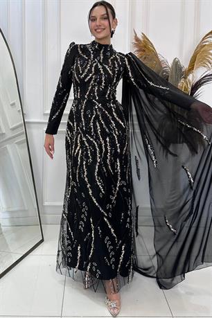 Aybike Tesettür Abiye Rose