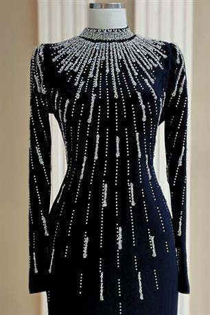 Ayla Tesettür Abiye Siyah