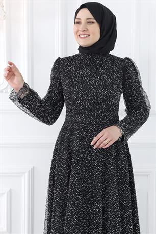 Aymira Tesettür Abiye Siyah