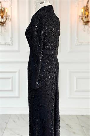 Aysima Tesettür Abiye Siyah