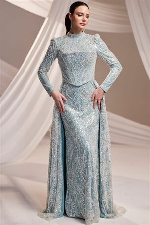 Azra Tesettür Abiye Mint