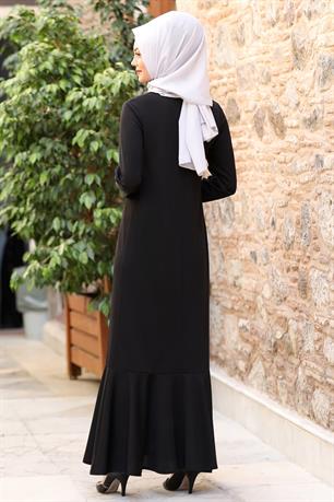 Azra Tesettür Elbise Siyah