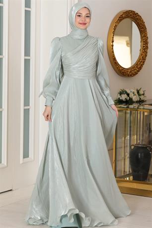 Bahar Tesettür Abiye Mint
