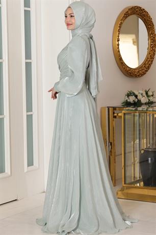 Bahar Tesettür Abiye Mint