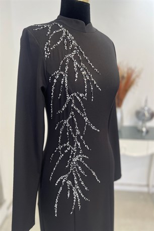 Bahar Tesettür Abiye Siyah