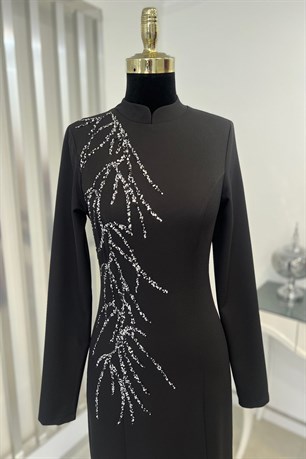 Bahar Tesettür Abiye Siyah