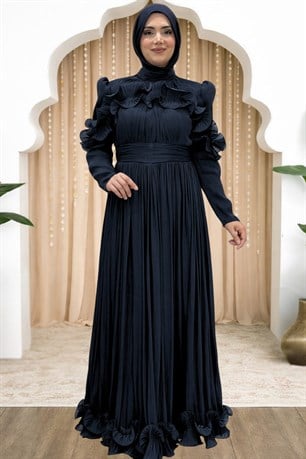Beliz Tesettür Abiye Siyah