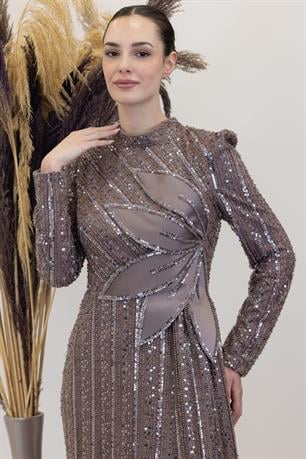 Bergüzar Tesettür Abiye Vizon