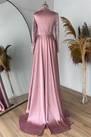 Berra Balık Tesettür Abiye Pudra