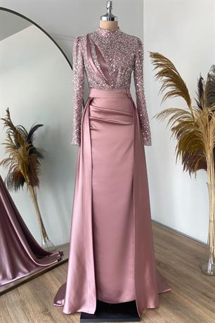 Berra Balık Tesettür Abiye Pudra