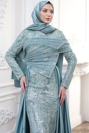 Berra Tesettür Abiye Mint