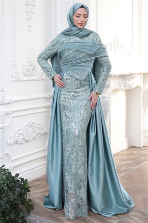 Berra Tesettür Abiye Mint