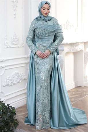 Berra Tesettür Abiye Mint
