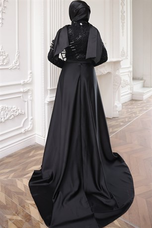 Berra Tesettür Abiye Siyah