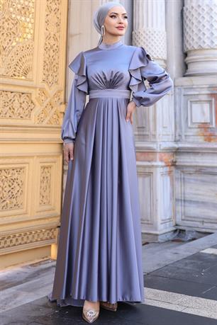 Berrak Tesettür Abiye Petrol