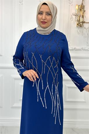 Berrin Tesettür Abiye İndigo