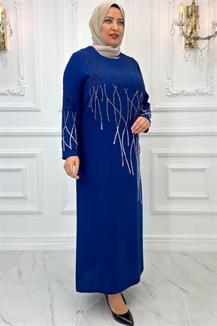 Berrin Tesettür Abiye İndigo