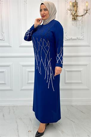 Berrin Tesettür Abiye İndigo