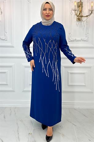 Berrin Tesettür Abiye İndigo