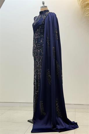 Berry Tesettür Abiye Lacivert