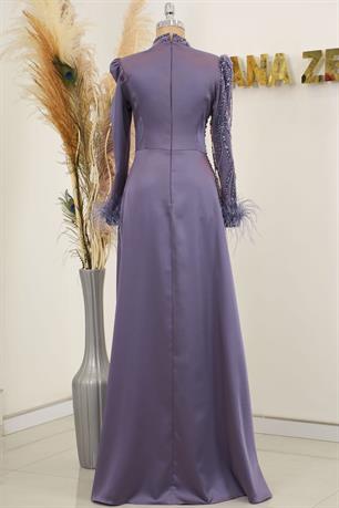 Bianca Tesettür Abiye Erguvan