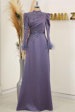 Bianca Tesettür Abiye Erguvan