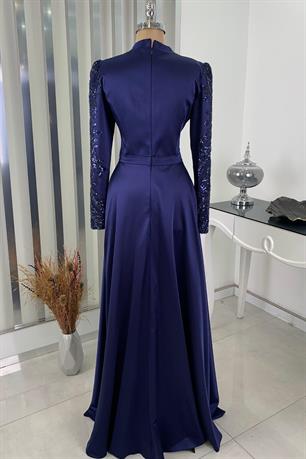 Çağla Tesettür Abiye Lacivert