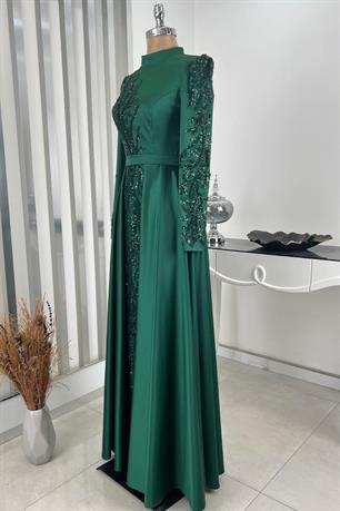 Çağla Tesettür Abiye Zümrüt