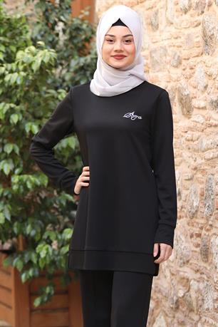Cemre Tesettür Takım Siyah