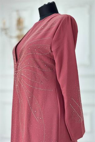 Ceren Tesettür Abiye Gül Kurusu