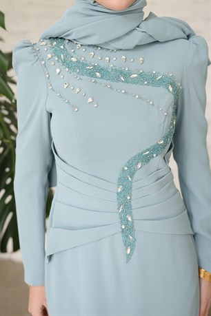 Cleopatra Tesettür Abiye Mint