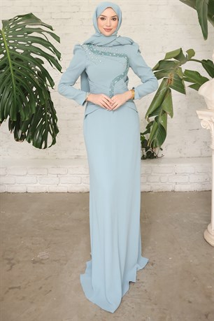 Cleopatra Tesettür Abiye Mint