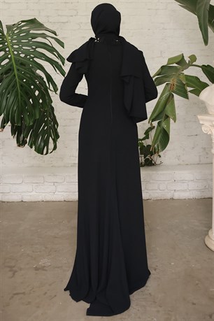 Cleopatra Tesettür Abiye Siyah