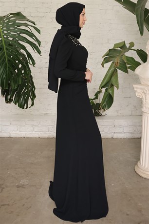 Cleopatra Tesettür Abiye Siyah