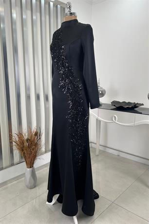 Deniz Tesettür Abiye Siyah