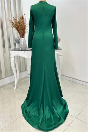 Deniz Tesettür Abiye Zümrüt