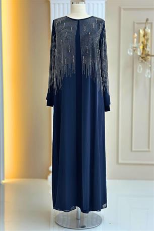 Deren Tesettür Abiye Lacivert