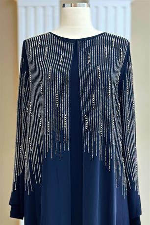 Deren Tesettür Abiye Lacivert